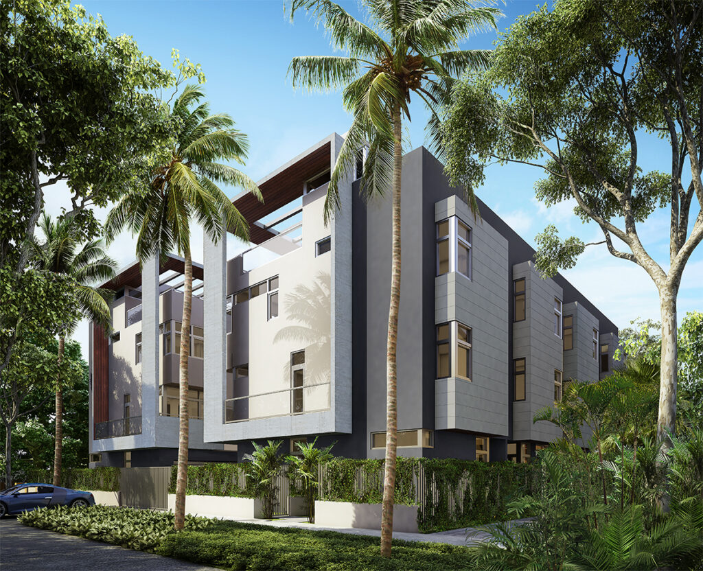 Habitat in the Grove | Coconut Grove, FL.
3 stories each building
8 units per building
2 separate buildings,
12,314 SF per building